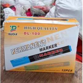 Blue Permanent Markers for White Board | Pack Of 12 
