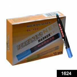 Blue Permanent Markers for White Board | Pack Of 12 