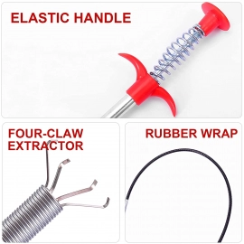 Metal Wire Brush Hand Kitchen Sink Cleaning Hook Sewer Dredging Device