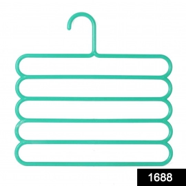 Multipurpose Multi-Layer 5-in-1 Plastic Hanger Clothes Organiser