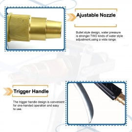 Durable Gold Color Trigger Hose Nozzle Water Lever Spray