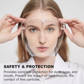 Multipurpose Clear Face Shield Anti fog Anti Scratch Protective Fashion Wear For Men