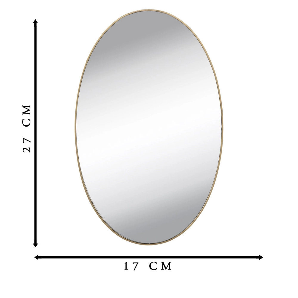 Oval Frame Less Mirror Wall Sticker for Dressing