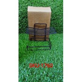 Iron Black Coated Self Adhesive Wall Mounted Tissue | Toilet Paper Holder