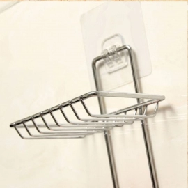 Kitchen Bathroom Soaps Storage Rack with 2 Hook for Home