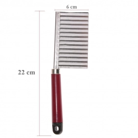 Crinkle Cut Knife Potato Chip Cutter With Wavy Blade French Fry Cutter