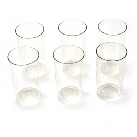 6 Pcs Large Plastic Glass 300Ml used in all kinds of kitchen and official purposes