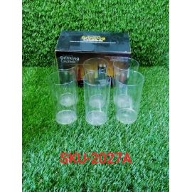 6 Pcs Large Plastic Glass 300Ml used in all kinds of kitchen and official purposes