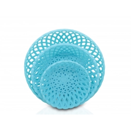 Multipurpose Round Storage Plastic Basket Tray (3pcs)
