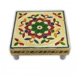 Multipurpose Traditional Decorative Design Wooden Chowki / Bajot