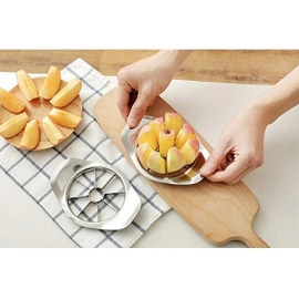 Stainless Steel Apple Cutter / Slicer with 8 Blades and Handle