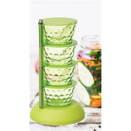 4 in 1 Multipurpose 360 Degree Rotating Pickle Rack Container for Kitchen