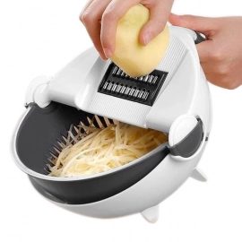 10 in 1 Multifunctional Vegetable Fruits Cutter / Slicer Shredder with Rotating Drain Basket