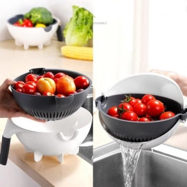 10 in 1 Multifunctional Vegetable Fruits Cutter / Slicer Shredder with Rotating Drain Basket