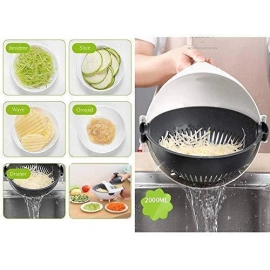 10 in 1 Multifunctional Vegetable Fruits Cutter / Slicer Shredder with Rotating Drain Basket