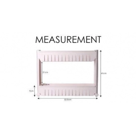 Multipurpose 2 Layer Slim Side Space Saving Storage Organizer Rack Shelf