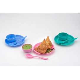 Multipurpose Snack Set 3 pcs | Spoon, Bowl and Dish
