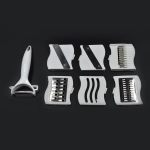 Premium Portable 7 in 1 Multifunction Magic Rotate Vegetable Cutter With Drain Basket