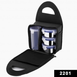 Compact Stainless Steel Airtight Lunch Box Set | 4 pcs | 3 Leakproof Containers and 1 Bottle