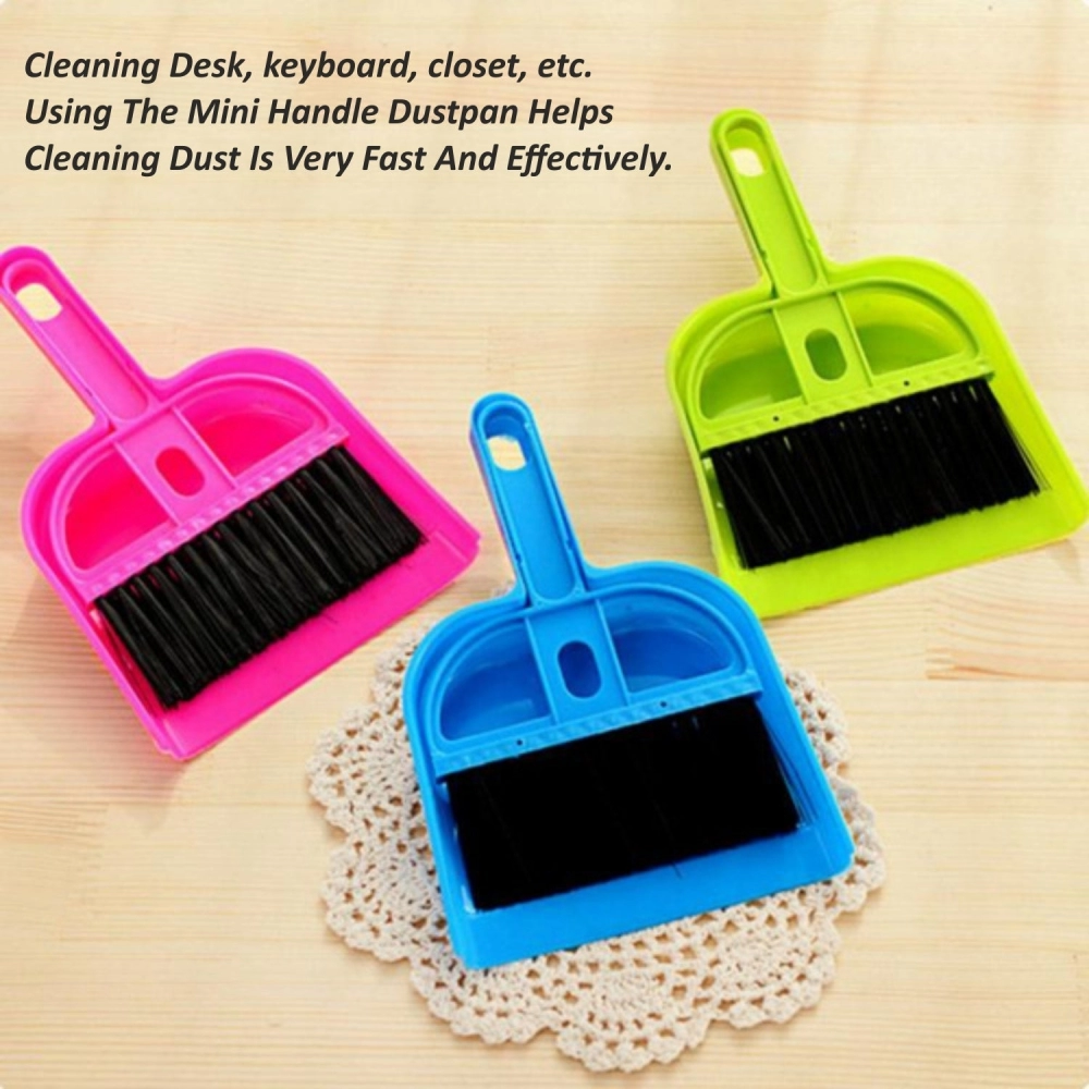 1pc Mini Desk Broom And Mouse Cleaning Brush Set With Dust Pan For Office  Area, Desk And Computer Cleaning