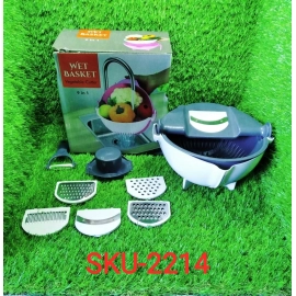 Multifunctional Vegetable Fruits Cutter Shredder with Rotating Drain Basket