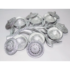 Multipurpose Decorative 6 Storage Tree Shape Mukhwas Dani | Serving Tray