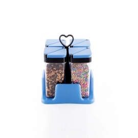 Multipurpose Spice Rack For kitchen Plastic Made set of 4 Jar