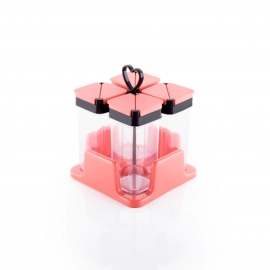 Multipurpose Spice Rack For kitchen Plastic Made set of 4 Jar