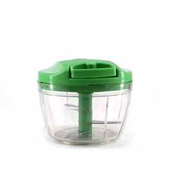 Manual Green Mini Plastic Food Chopper With Extra Sharp Blades | 375 Ml