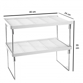 Plastic 2 Layer Multi-Purpose Kitchen Storage Basket Rack