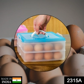 Double Layer 24 Grid Egg Storage Box for Egg Storage Container
