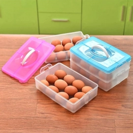 Double Layer 24 Grid Egg Storage Box for Egg Storage Container