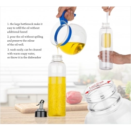 Oil Dispenser Transparent Plastic Oil Bottle |  1 Liter