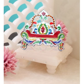 Ladoo Bal Gopal Small Sinhasan for Pooja Mandir Krishna Sofa Asan