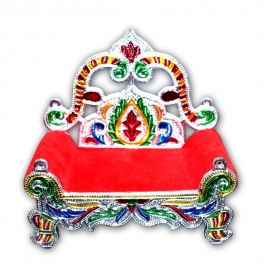 Ladoo Bal Gopal Small Sinhasan for Pooja Mandir Krishna Sofa Asan