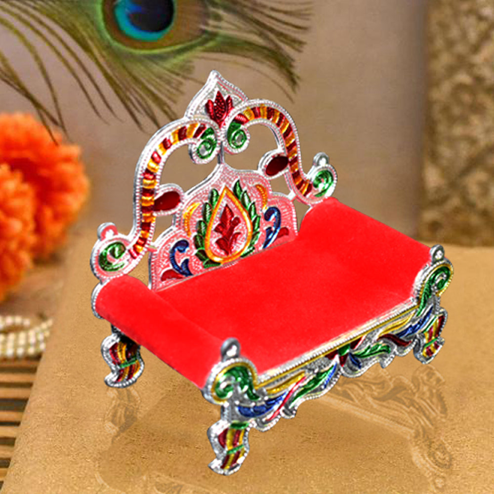 Ladoo Bal Gopal Small Sinhasan for Pooja Mandir Krishna Sofa Asan