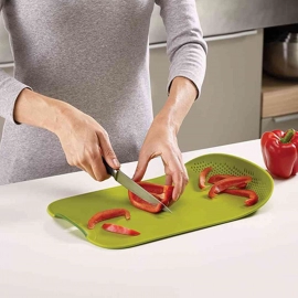 Chop and Drain Vegetables Fruits Chopping Board Sleek Knife