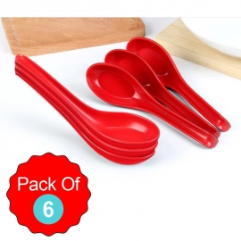 Microwave Safe, Unbreakable, Colorful Soup | Dessert Spoons, Food Grade Set of 6 Pcs