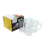Unbreakable Drinking Plastic Type Glass Set, Beer Mug | Set of 4 PCs | Transparent
