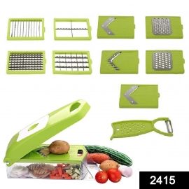 Vegetable Cutter Chopper Chipser For Kitchen 12 in 1 | 11 Blade and 1 Peeler