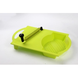 Plastic and Metal Cut n Wash Chopping Board with Knife Cut-N-Wash