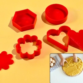 Cookie Cutter with Shape Heart Round Star and Flower | 4 Pack