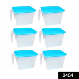 Air Tight Unbreakable Big Size 1100 ml Square Shape Kitchen Storage Container | Set of 6