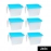Air Tight Unbreakable Big Size 1100 ml Square Shape Kitchen Storage Container | Set of 6