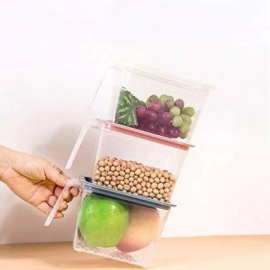 Air Tight Unbreakable Big Size 1100 ml Square Shape Kitchen Storage Container | Set of 6