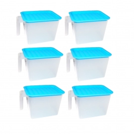 Air Tight Unbreakable Big Size 1100 ml Square Shape Kitchen Storage Container | Set of 6