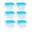 Air Tight Unbreakable Big Size 1100 ml Square Shape Kitchen Storage Container | Set of 6