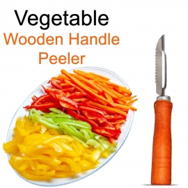 Wooden Handle and Stainless Steel Vegetable Peeler