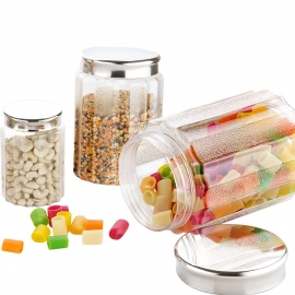 Jar Container Coming with Metal Air Tight and Rust Proof Cap | Set of 3