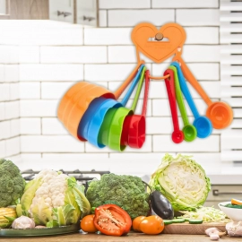 Kitchen Cooking and Baking Metric Measurement Cup Type Spoon (Multicolour) (Set of 8)